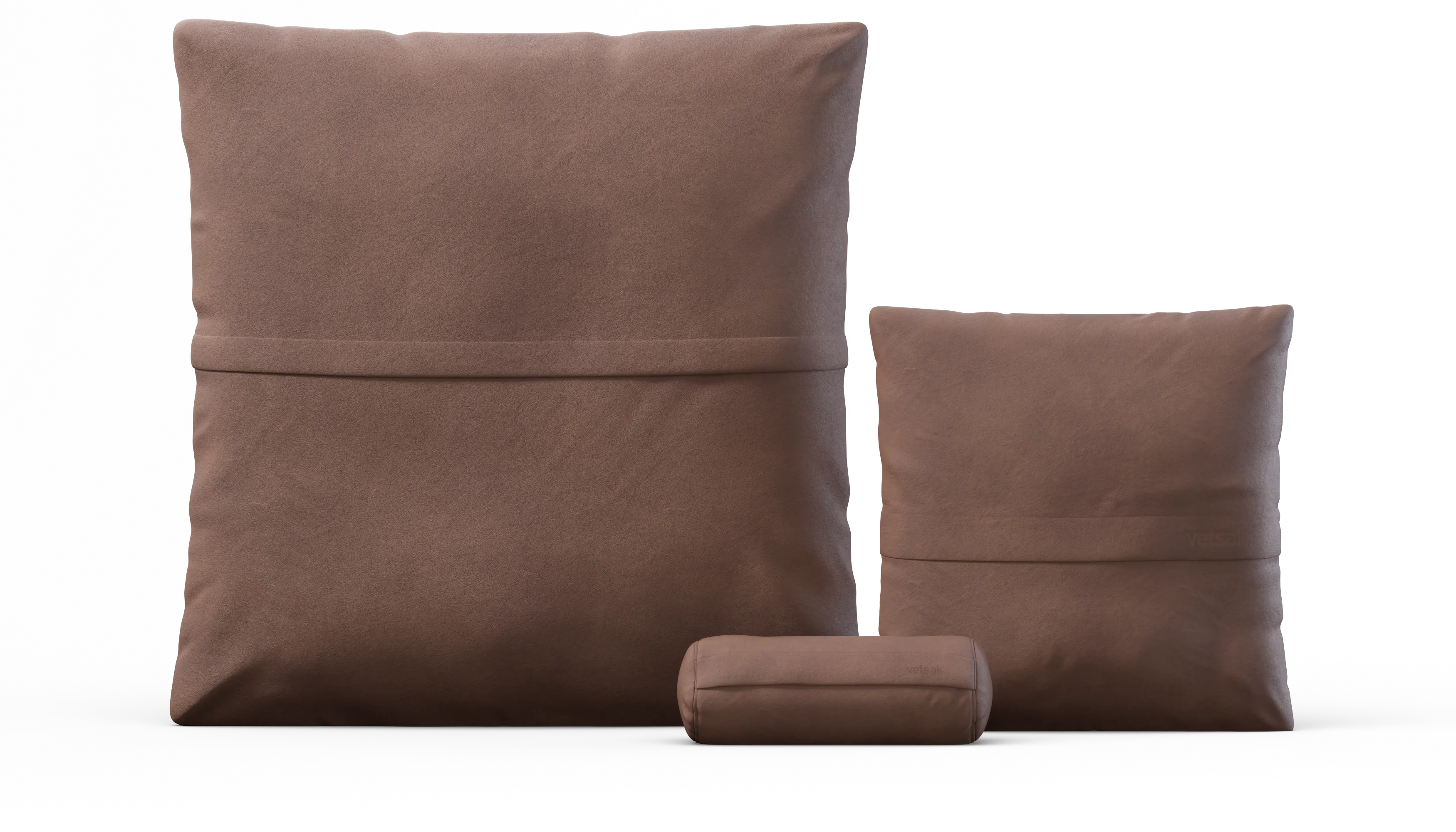 Pillow Set 2 - Leather - Stone