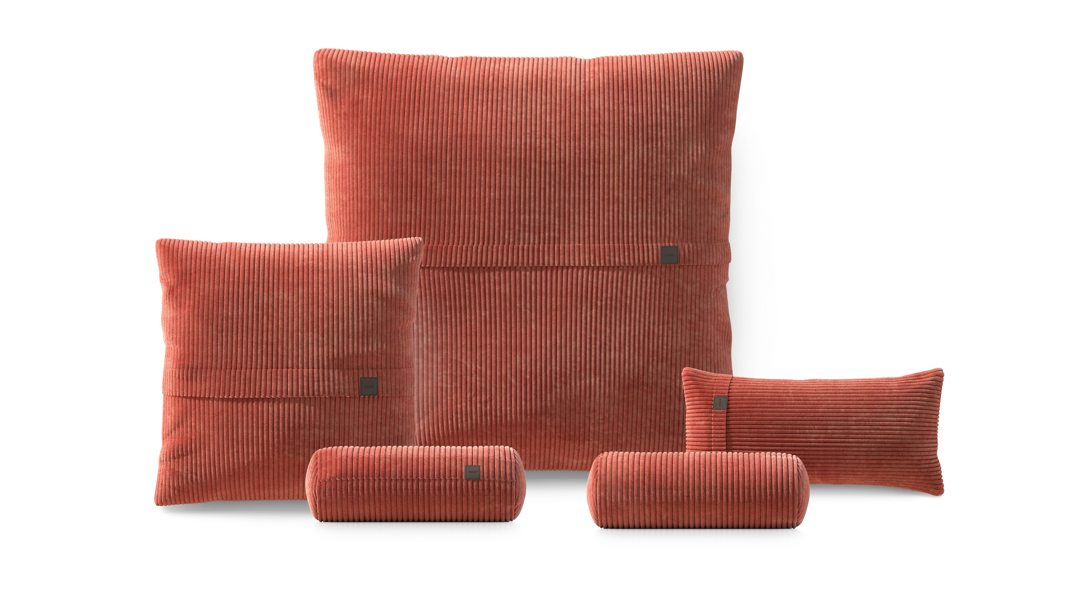 Pillow Set 4 - Cord Velour - Brick