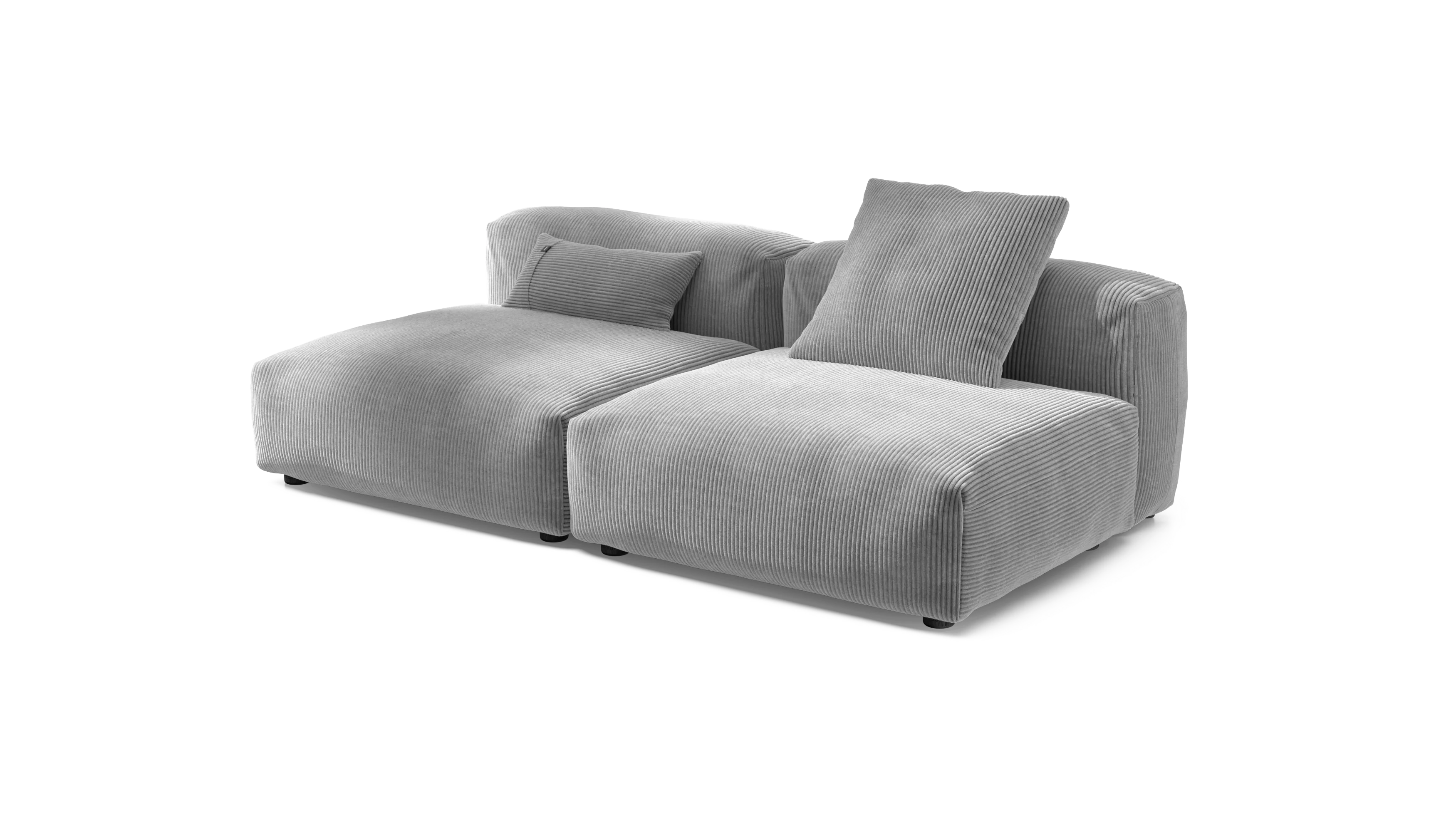 vetsak | Sofa Set 01 Large - Cord Velour - Light Grey | Modulaire Sofa | 3.5 Zits - Image 3