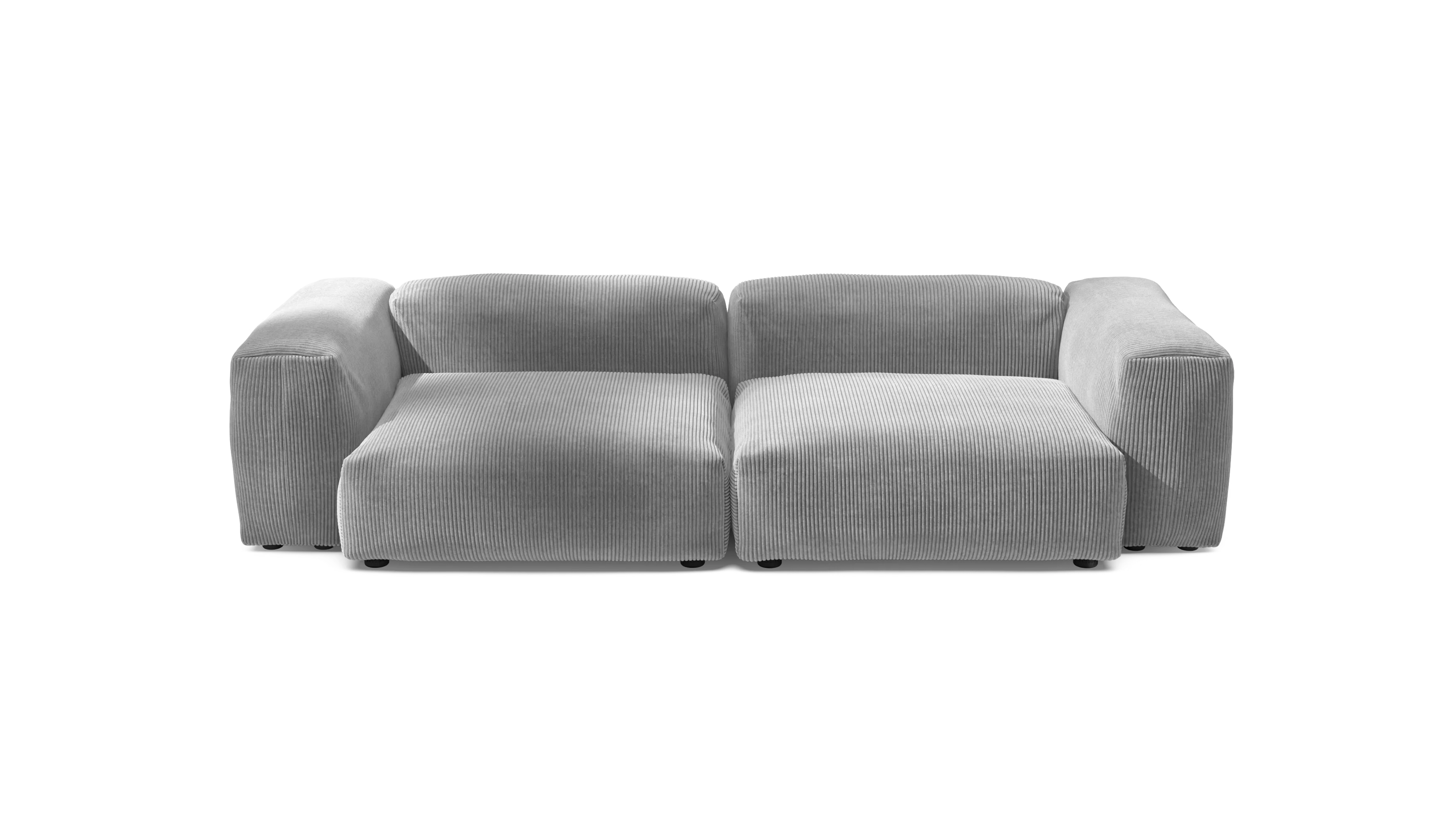 vetsak | Sofa Set 02 Large - Cord Velour - Light Grey | Modulaire Sofa | 3.5 Zits | Big Sofa - Image 2