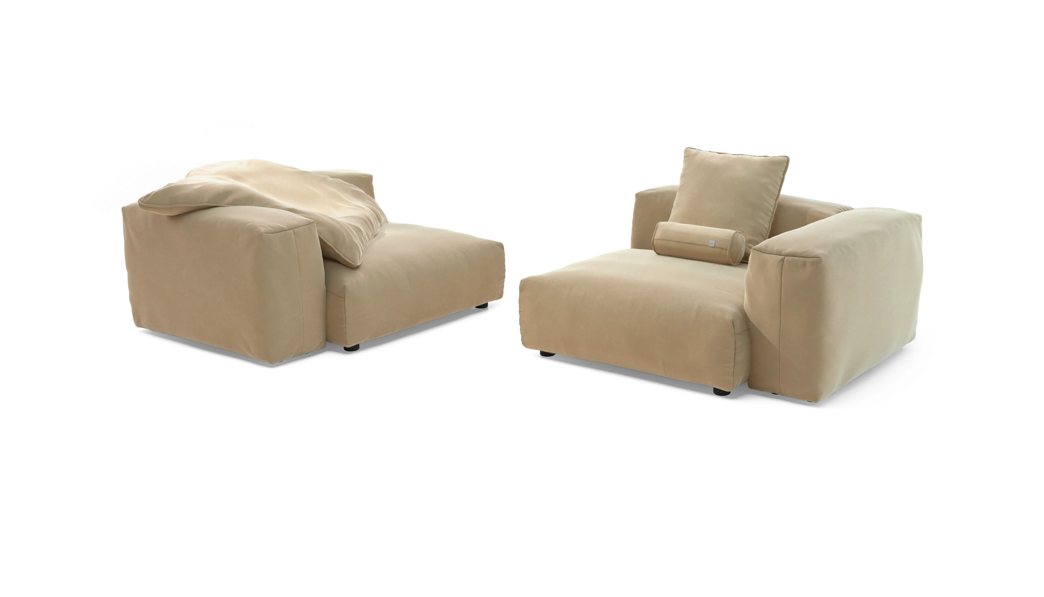 vetsak | Sofa Set 02 Large - Suave - Creme | Modulaire Sofa | 3.5 Zits | Big Sofa - Image 4