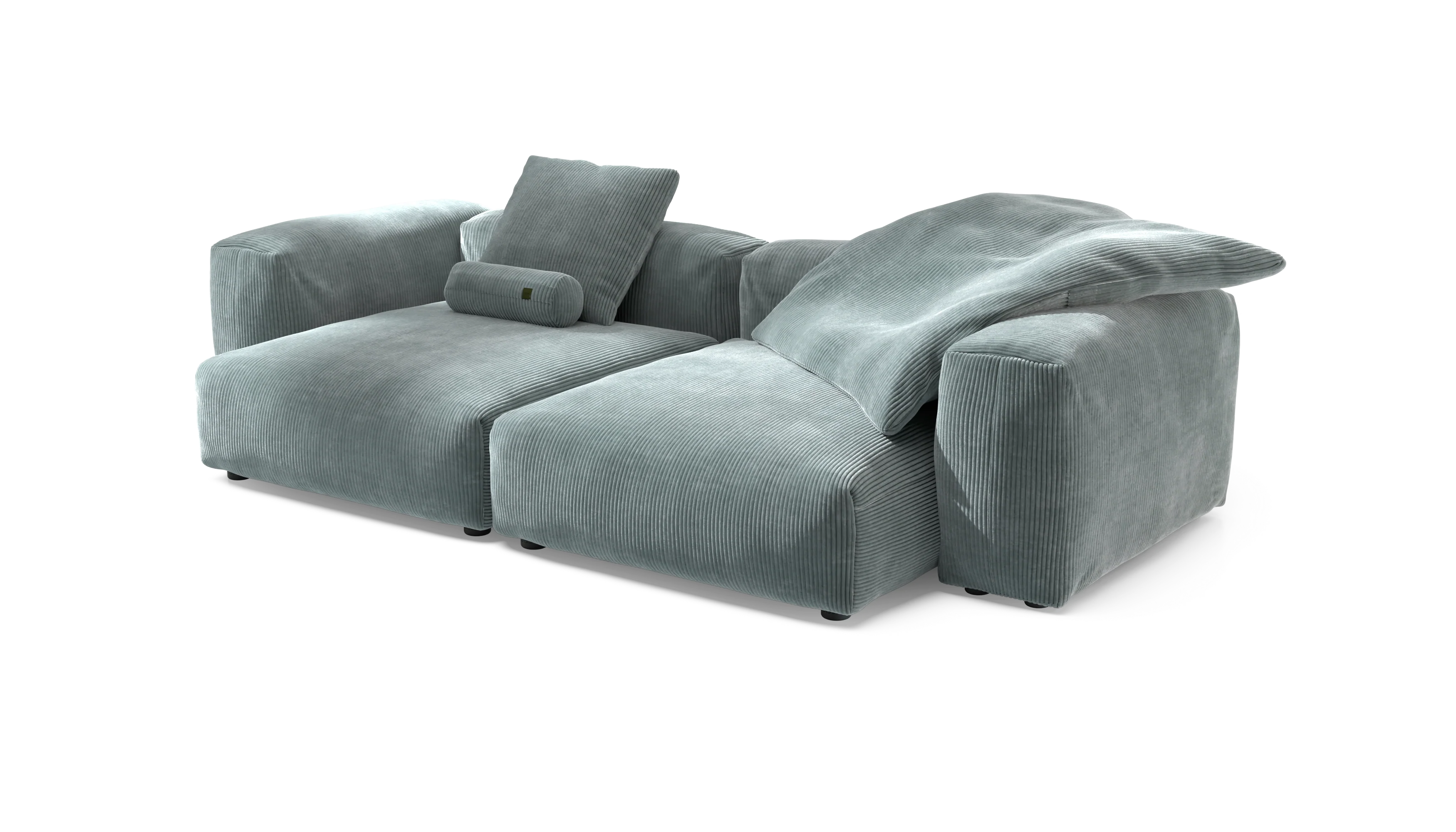vetsak | Sofa Set 02 XLarge - Cord Velour - Mint | Modulaire Sofa | 3.5 Zits | Big Sofa - Image 3