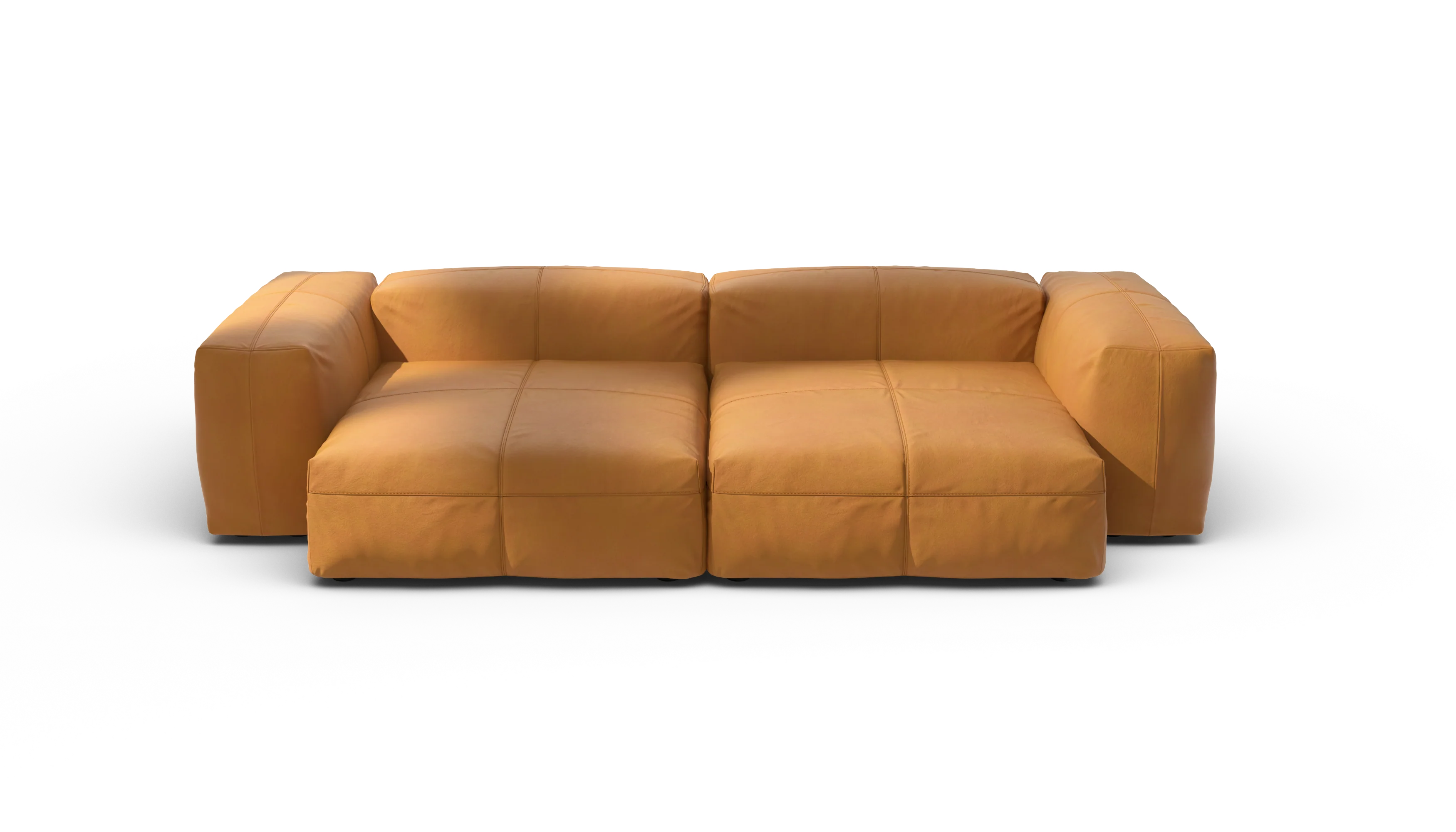 vetsak | Sofa Set 02 XLarge - Leather - Brown | Modulaire Sofa | 3.5 Zits | Big Sofa - Image 2