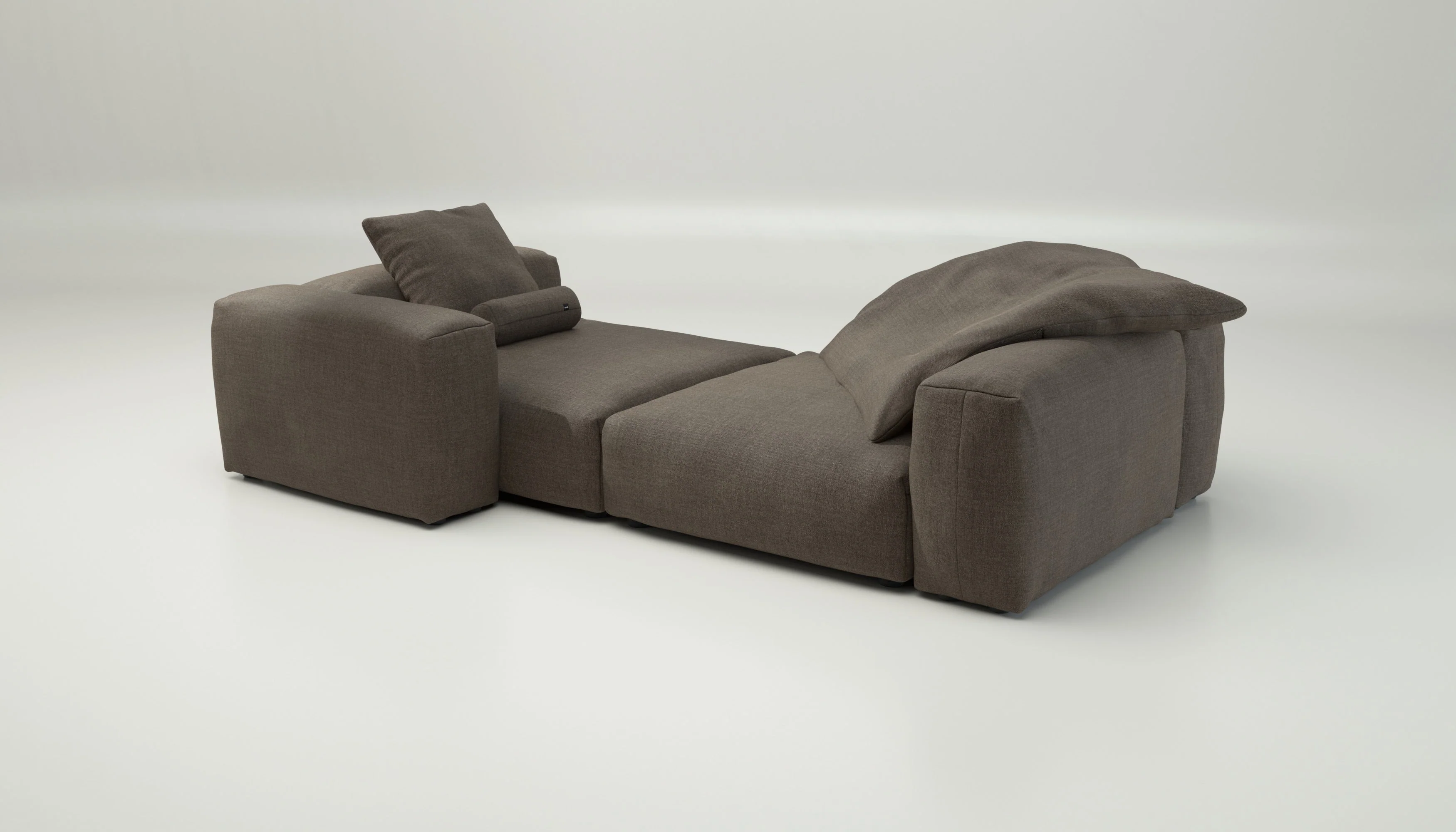 vetsak | Sofa Set 02 XLarge - Pique - Taupe | Modular Sofa | 3.5 Seater | Big Sofa - Image 8