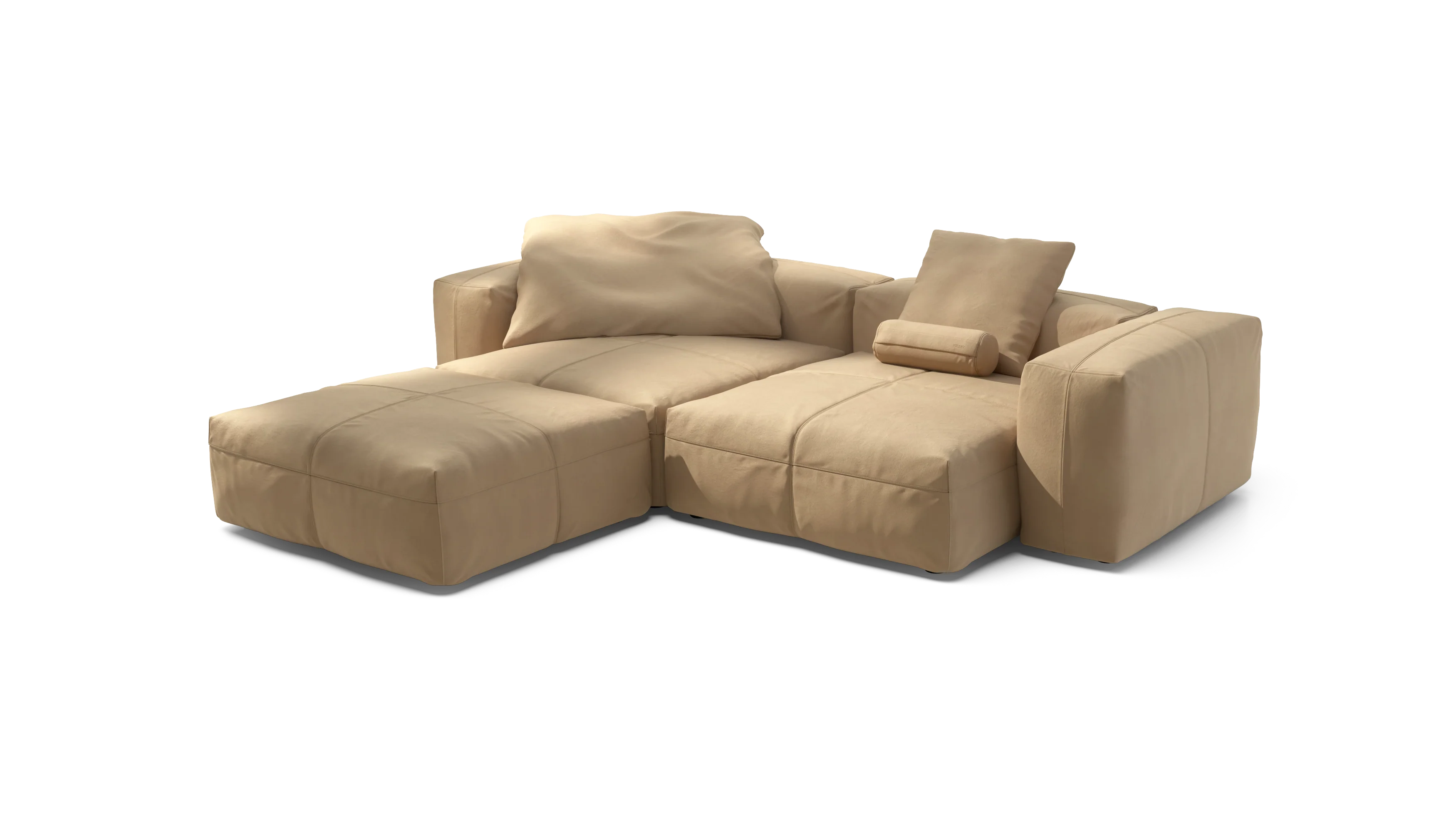 vetsak | Sofa Set 03 - Leather - Beige | Modulaire Sofa | 3.5 Zits | Big Sofa | Hoeksofa - Image 3