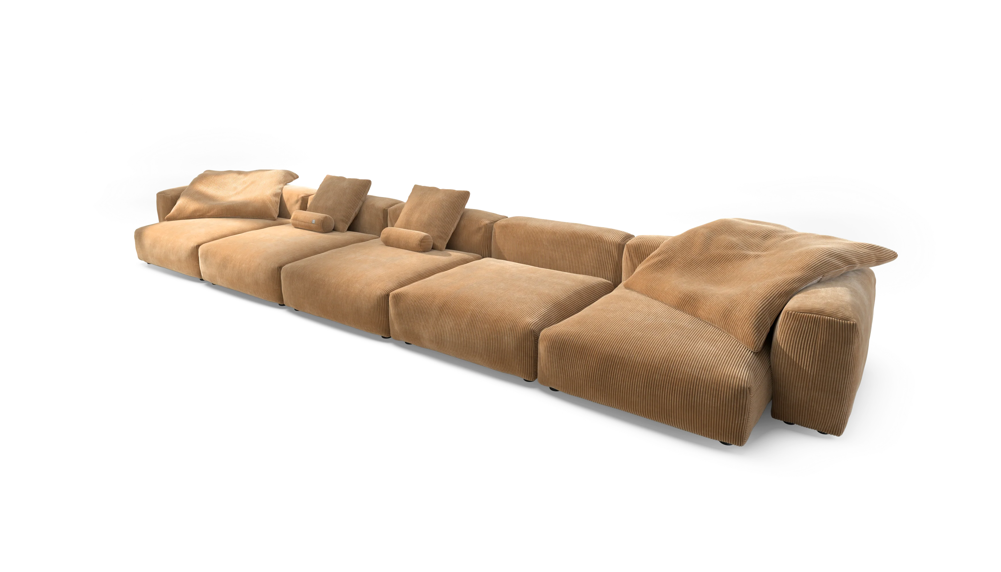vetsak | Sofa Set 06 - Cord Velour - Camel | Modulaire Sofa | 6.5 Zits | Big Sofa | U Sofa | Hoeksofa - Image 4