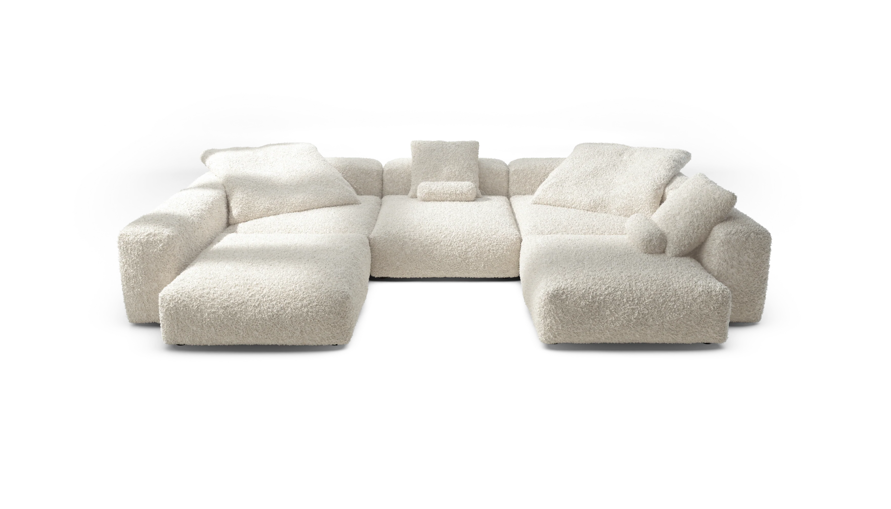 vetsak | Sofa Set 06 - Doodle - Creme | Modulaire Sofa | 6.5 Zits | Big Sofa | U Sofa | Hoeksofa