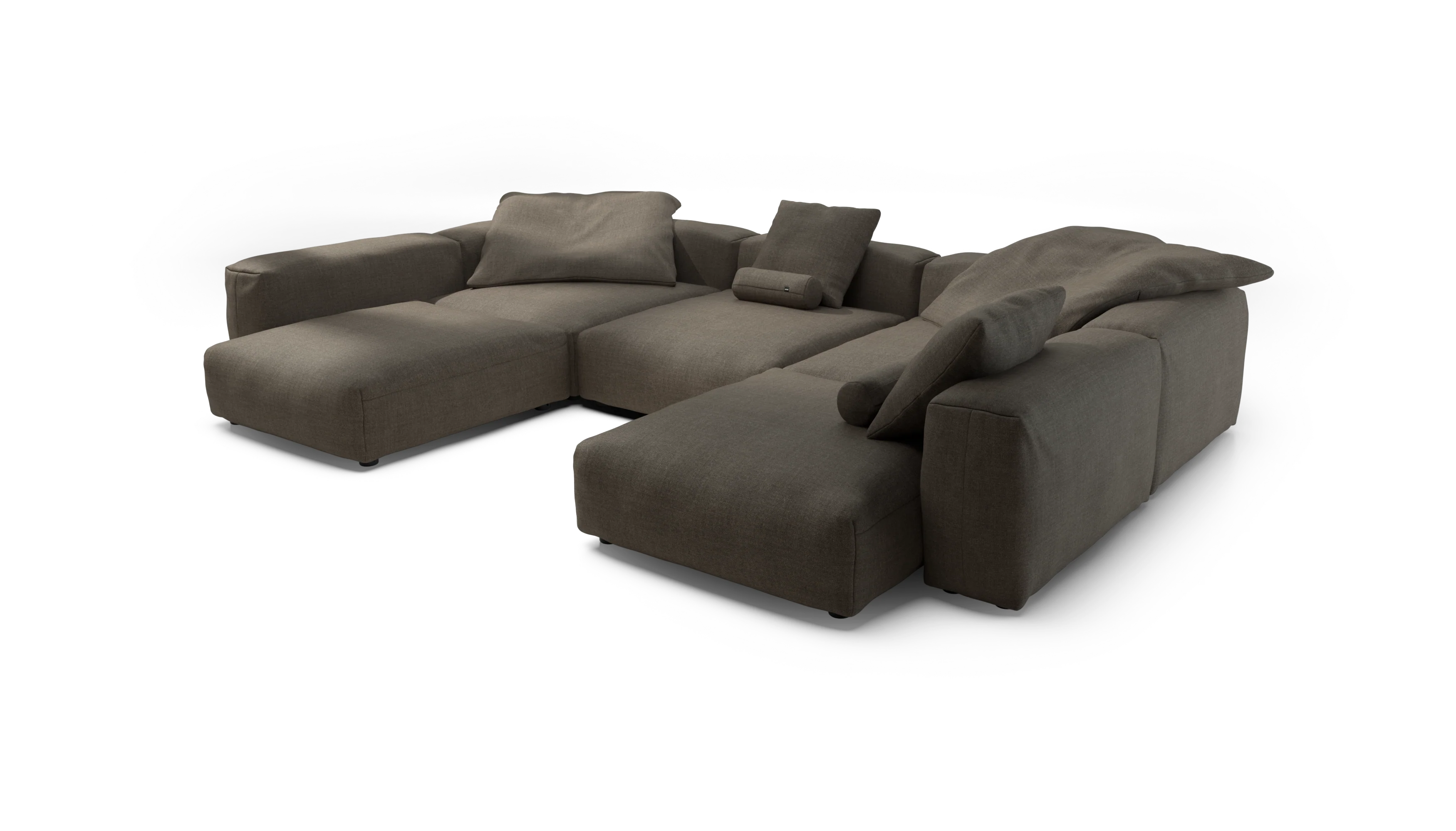 vetsak | Sofa Set 06 - Pique - Taupe | Modular Sofa | 6.5 Seater | Big Sofa | U-Shape | Corner Sofa - Image 3