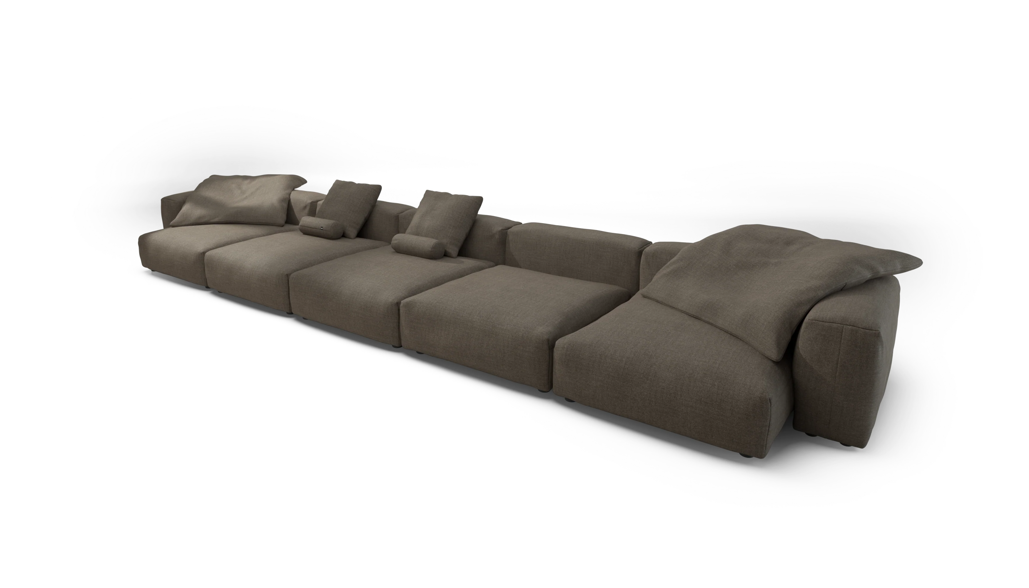 vetsak | Sofa Set 06 - Pique - Taupe | Modular Sofa | 6.5 Seater | Big Sofa | U-Shape | Corner Sofa - Image 4
