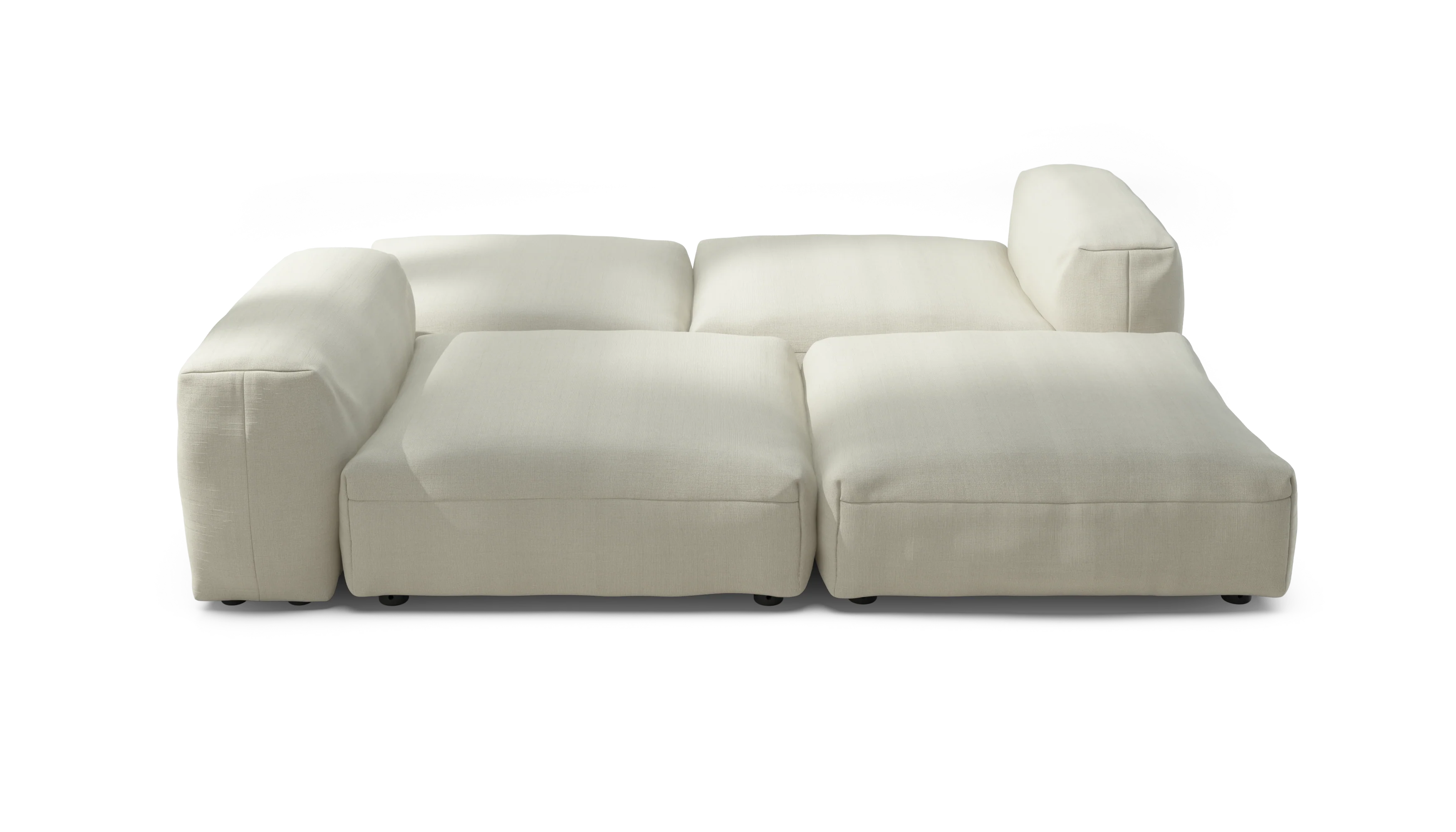 vetsak | Sofa Set 08 - Daybed - Pique - Creme | Modulaire Sofa | 6 Zits | Outdoor Island | Double lounger - Image 2
