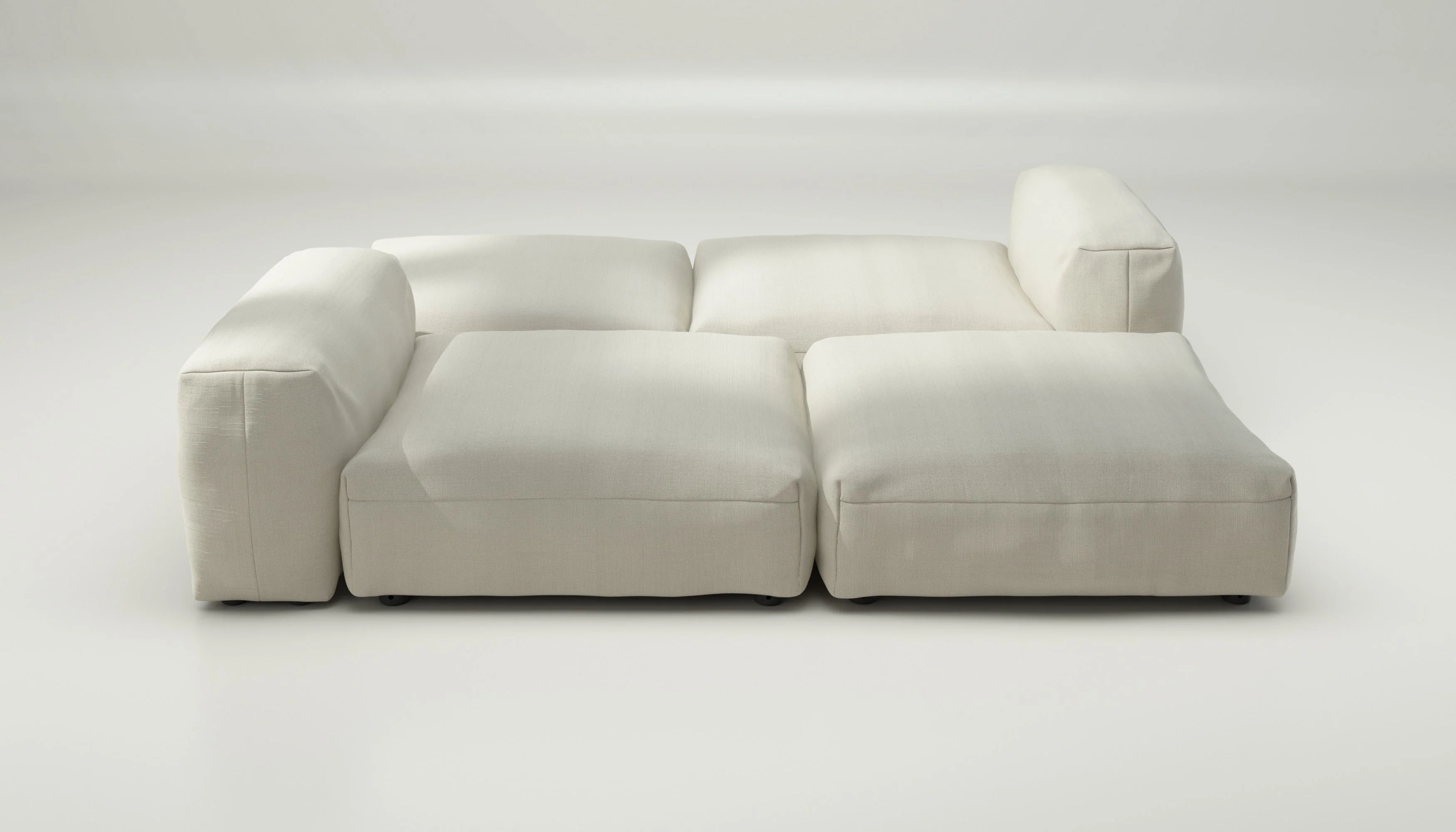 vetsak | Sofa Set 08 - Daybed - Pique - Creme | Modulaire Sofa | 6 Zits | Outdoor Island | Double lounger - Image 6