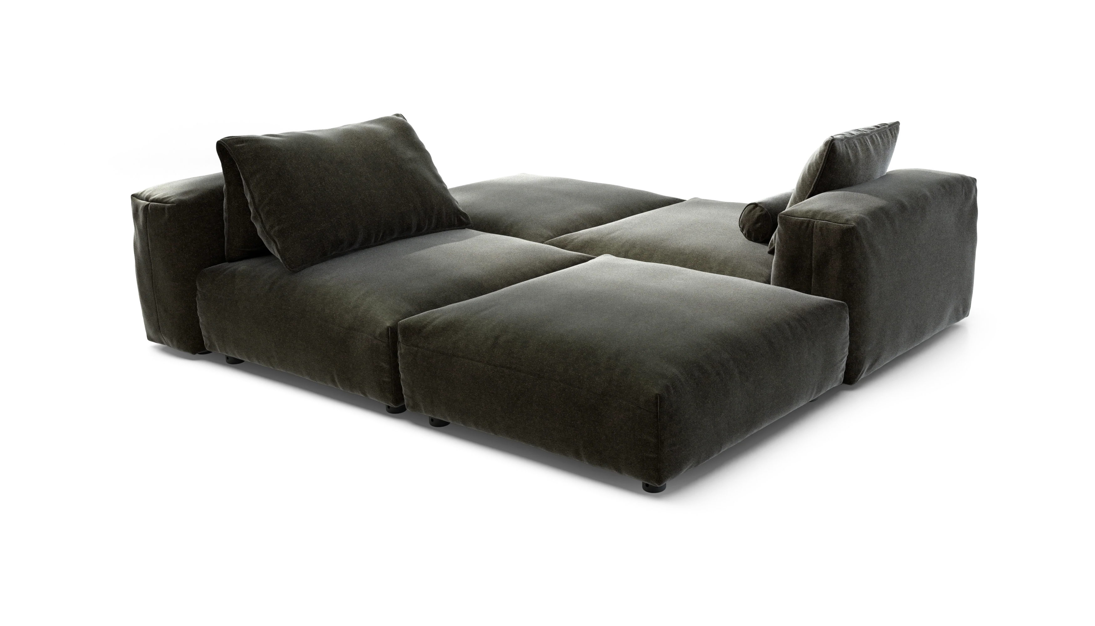 vetsak | Sofa Set 08 - Daybed - Suave - Anthracite | Modular Sofa | 6 Seater | Outdoor Island | Double lounger - Image 3