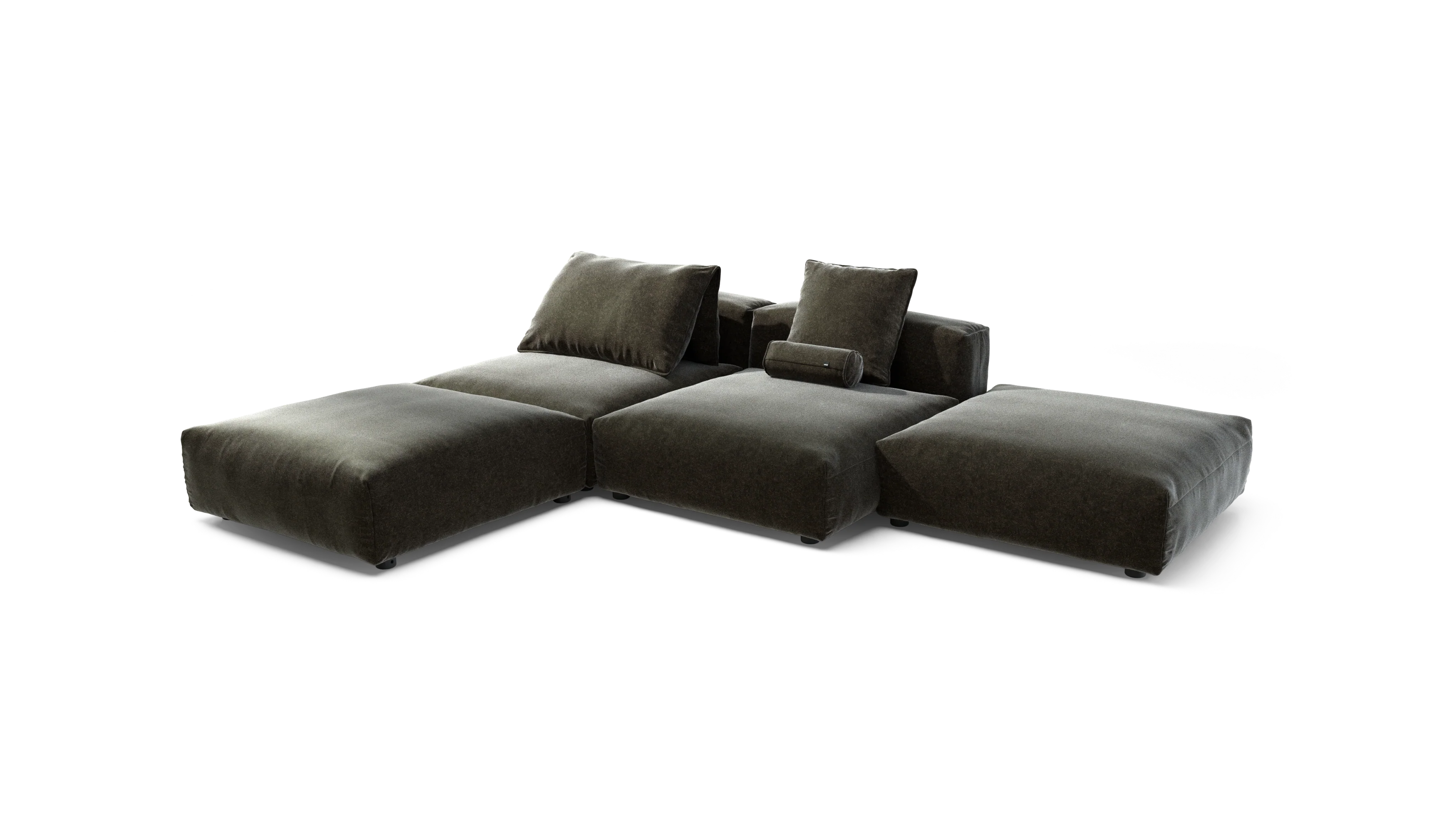 vetsak | Sofa Set 08 - Daybed - Suave - Anthracite | Modular Sofa | 6 Seater | Outdoor Island | Double lounger - Image 4