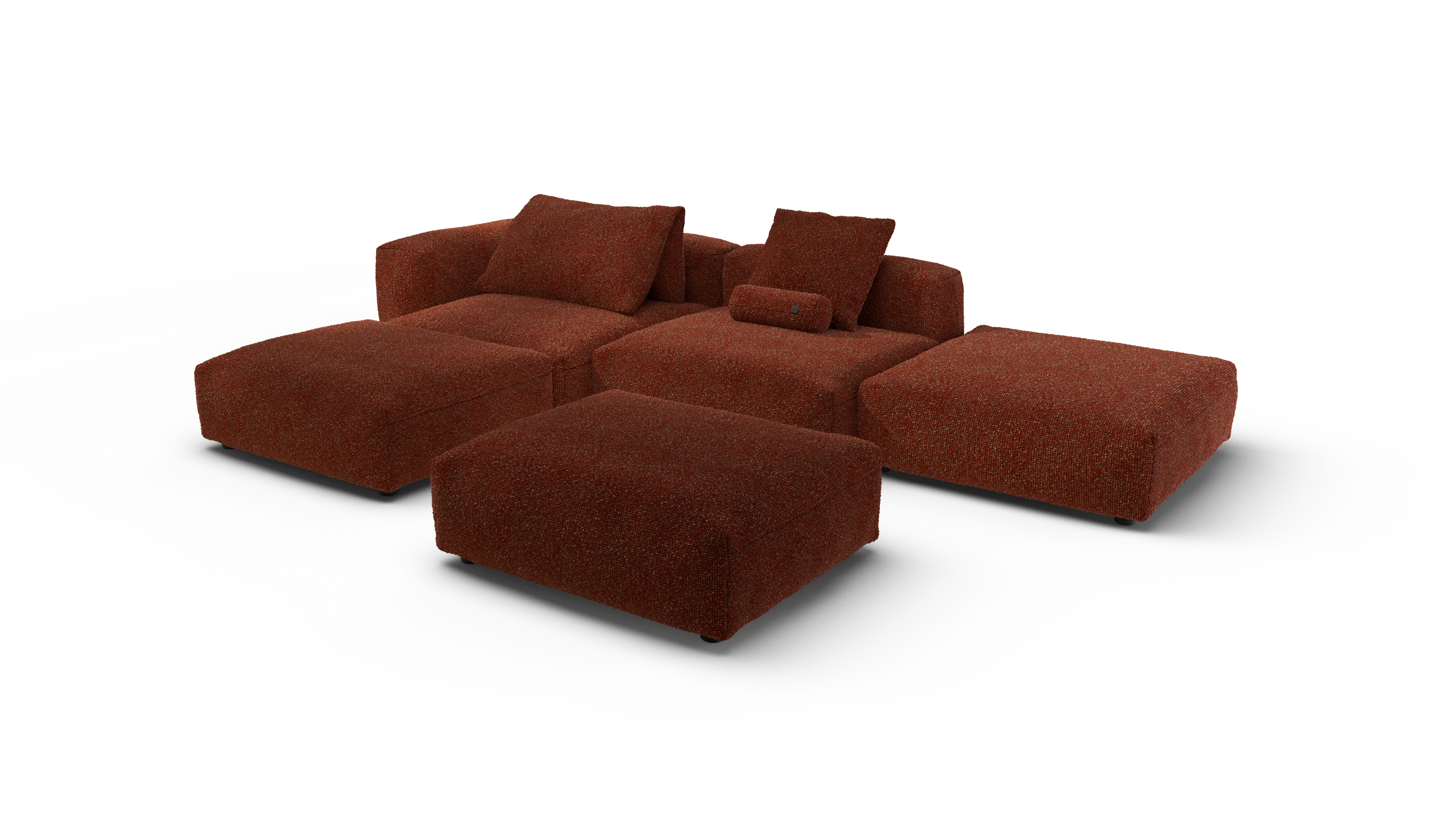vetsak | Sofa Set 09 - The Island - Nub - Sienna | Modulaire Sofa | 7 Zits | Sofa Island - Image 4